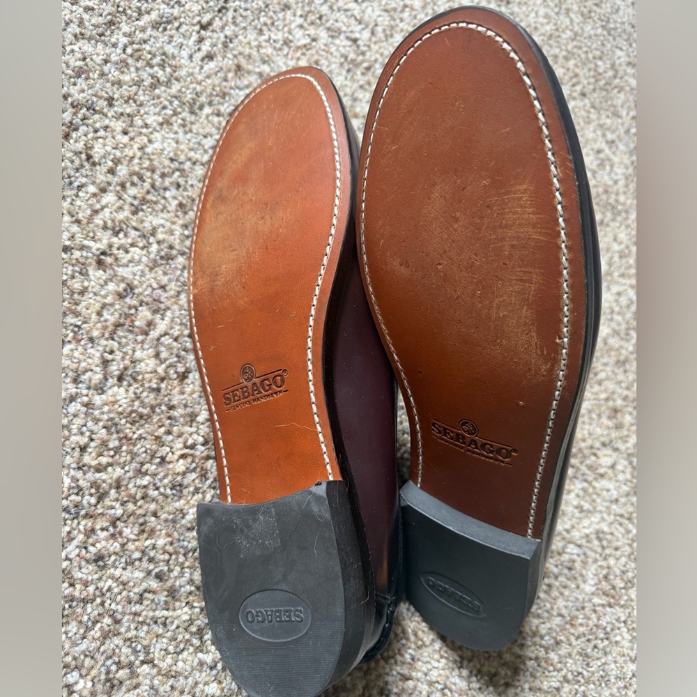 Sebago Classic Will Leather loafer men's 11.5 classic leather Brown Burgundy - Picture 4 of 4